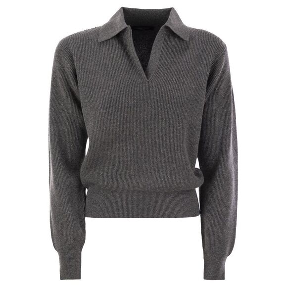 Fabiana Filippi Women Ribbed Knit With Polo Neck